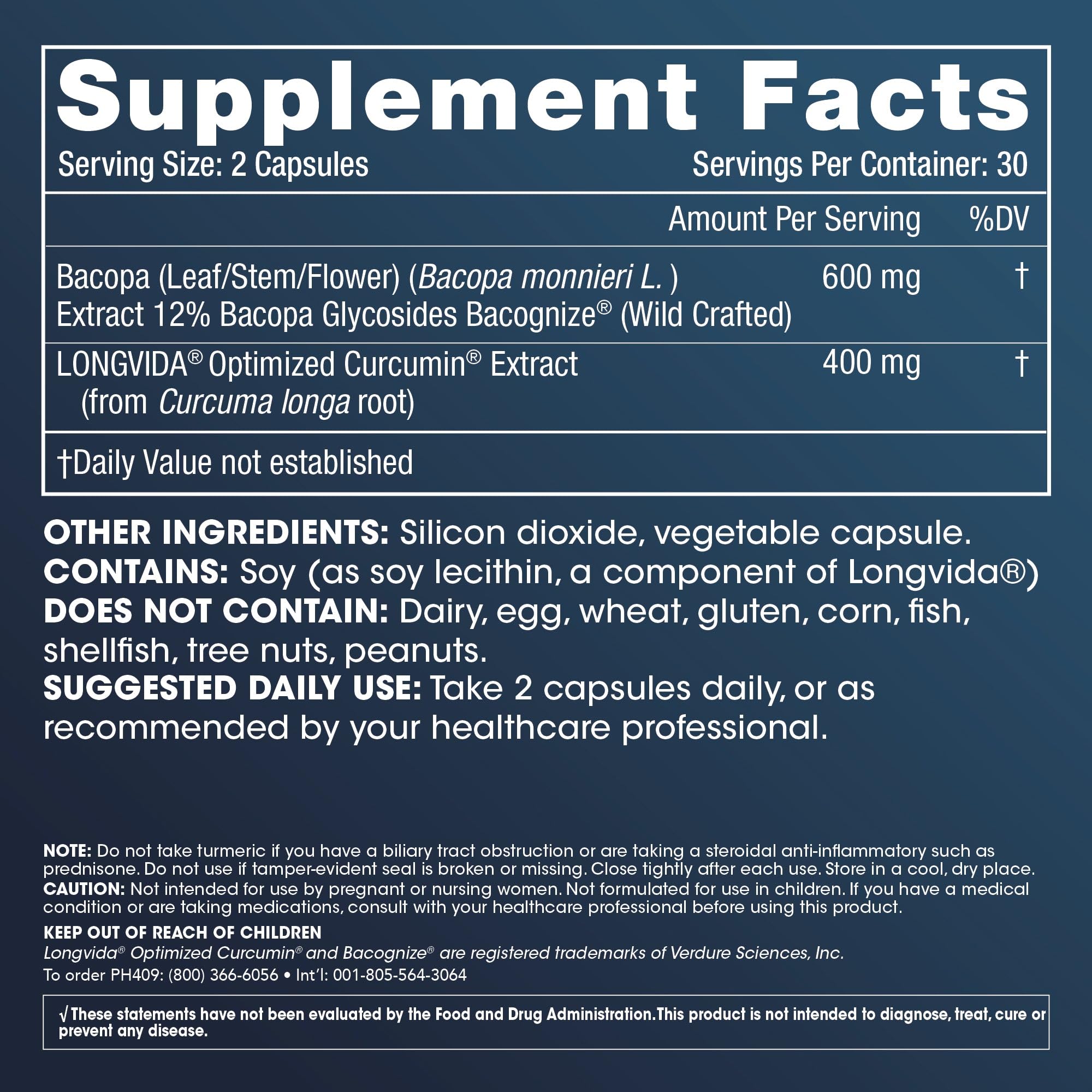 ProHealth Optimized Curcumin Brain & Focus (60 Capsules)