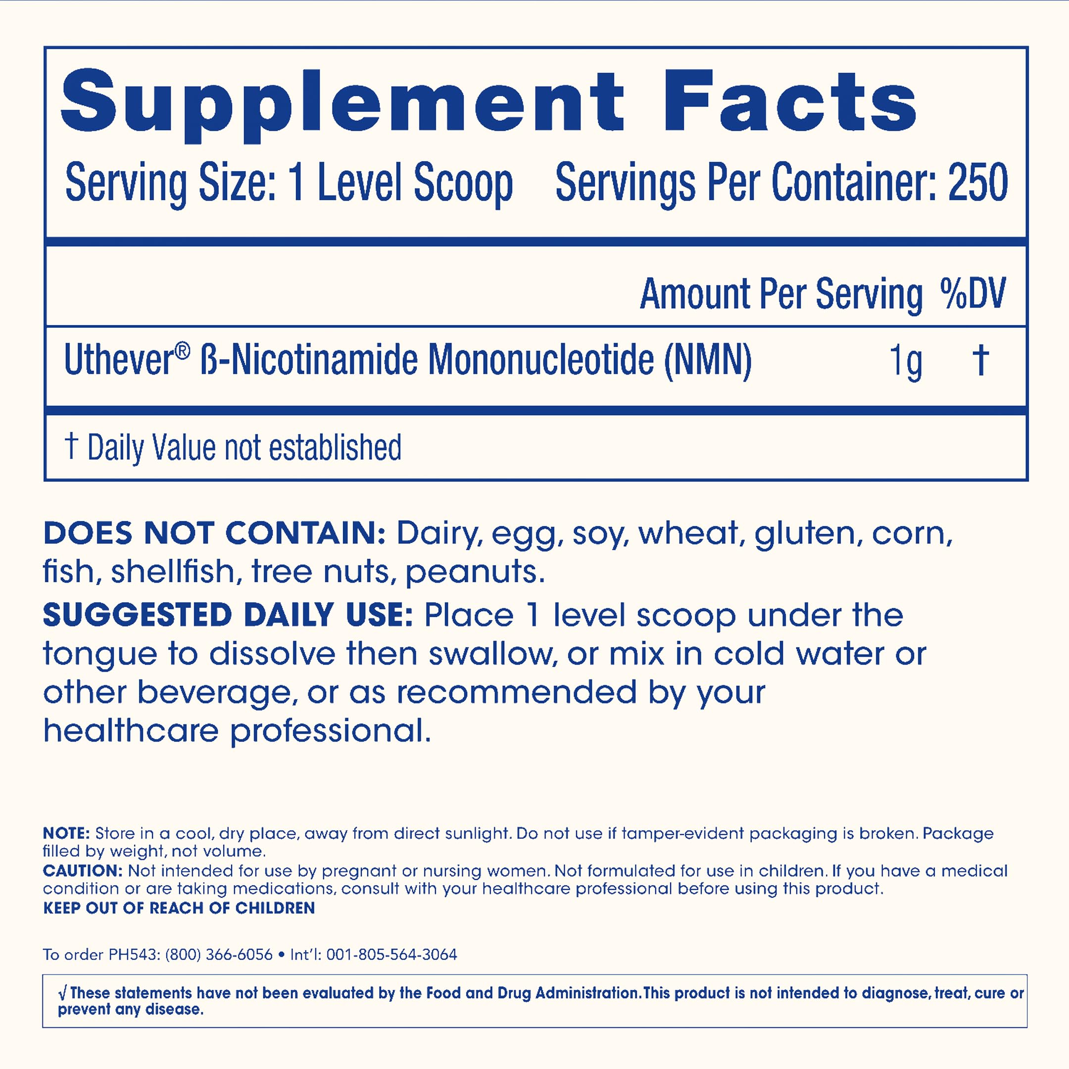ProHealth NMN Pro Powder 250g | Uthever NMN NAD+ Precursor | USA Made, Triple Lab-Tested
