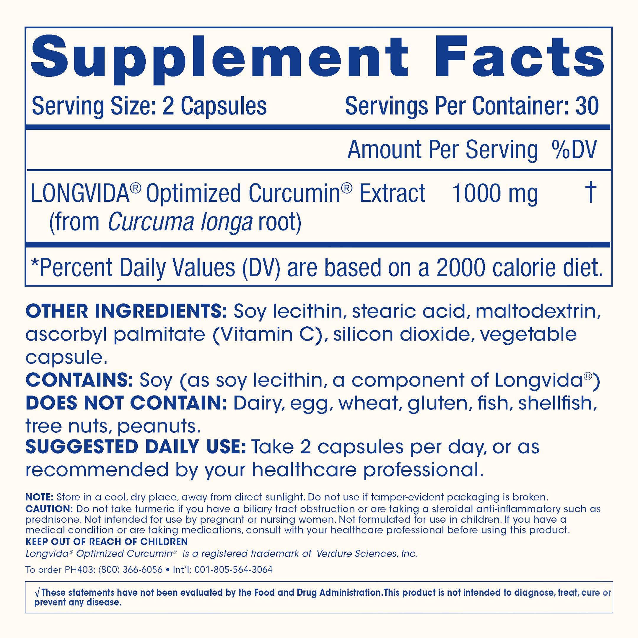 ProHealth Turmeric Curcumin – 285x More Bioavailable, 1000 mg Longvida