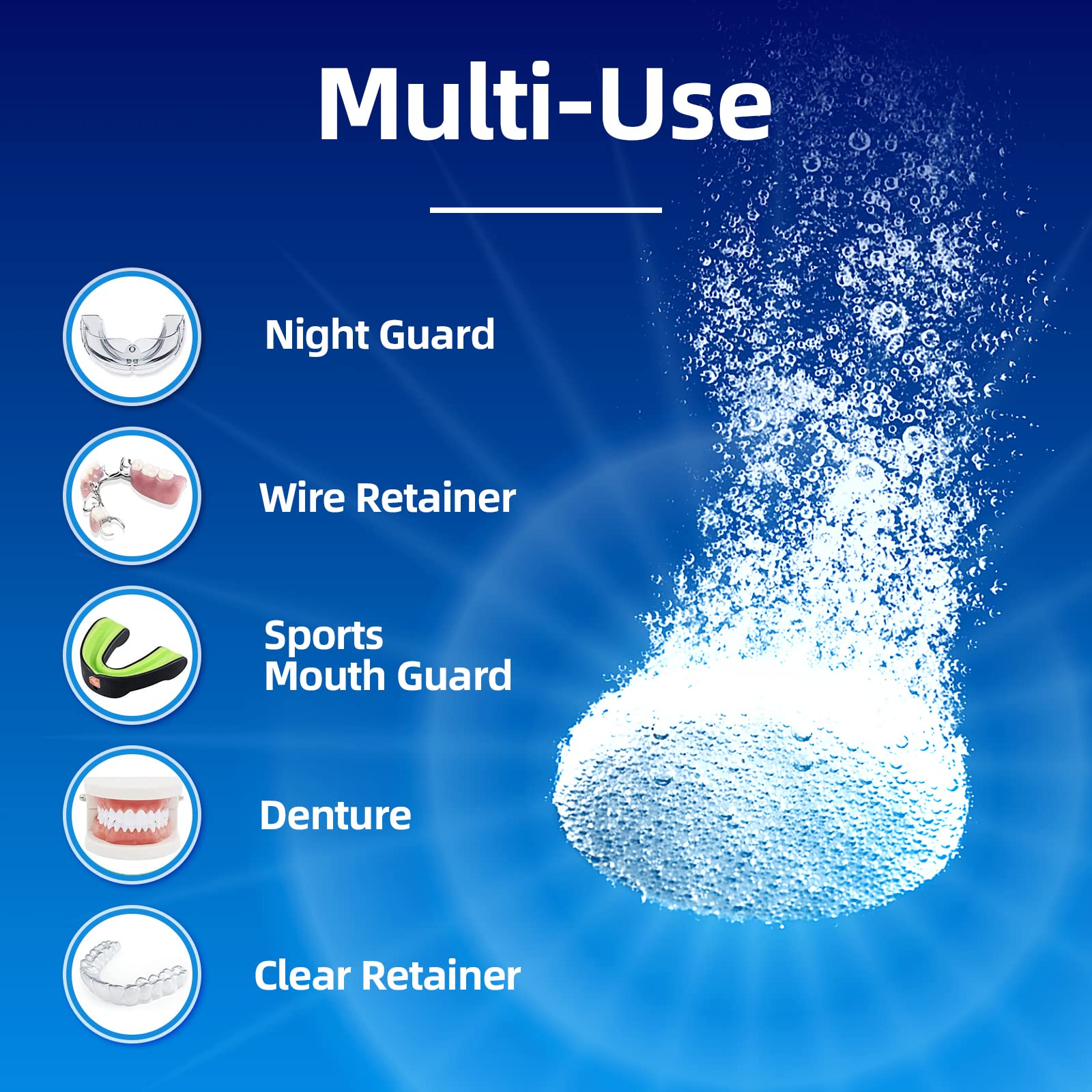 PROJECT BETTER Retainer Cleaner Tablets & Denture Cleaning Tablets for Dental Appliances and Night & Mouth Guard (36 Counts)