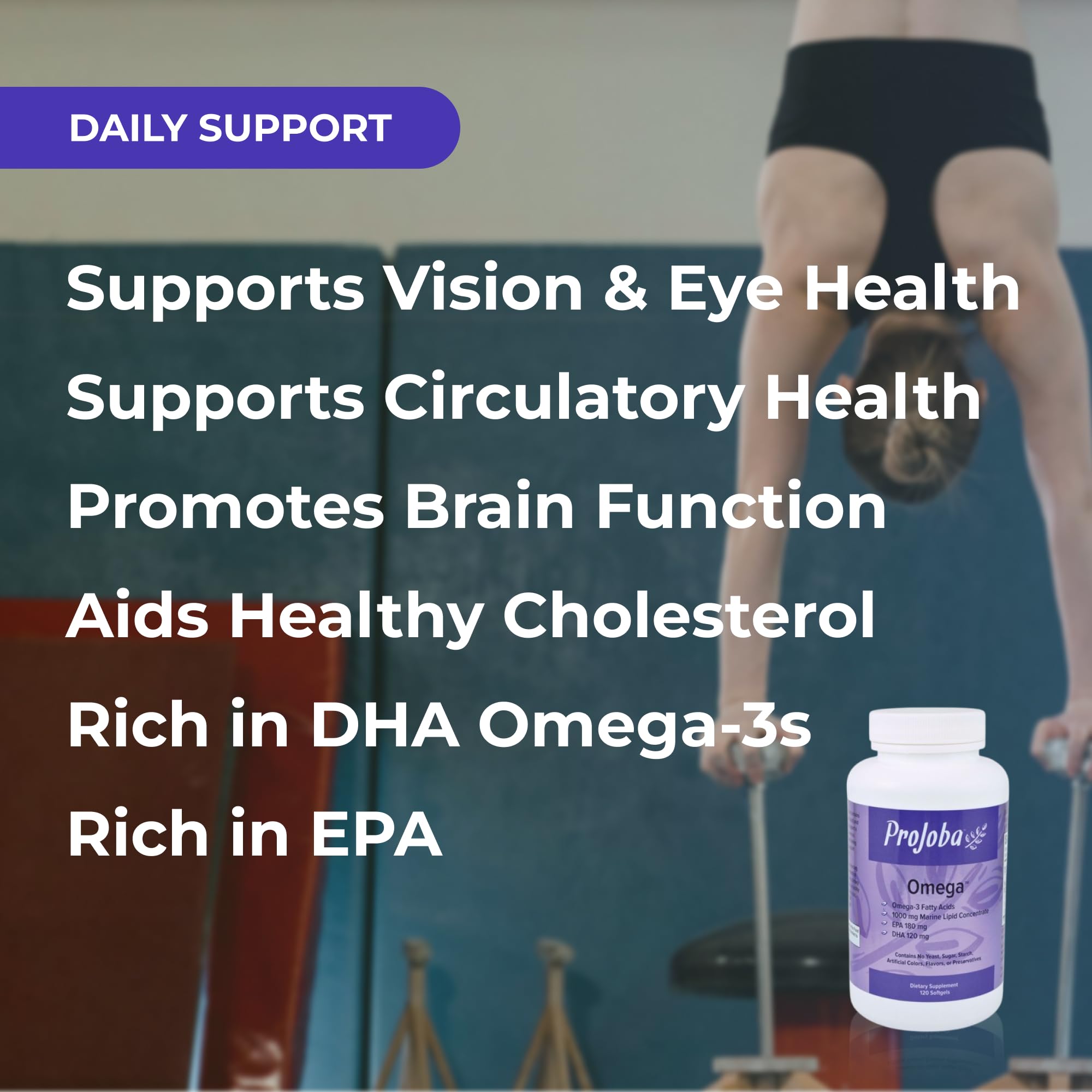 Youngevity Projoba Omega™ 1000 mg Omega-3 – High Potency, 180 EPA / 120 DHA, 120 Softgels (Pack of 2)