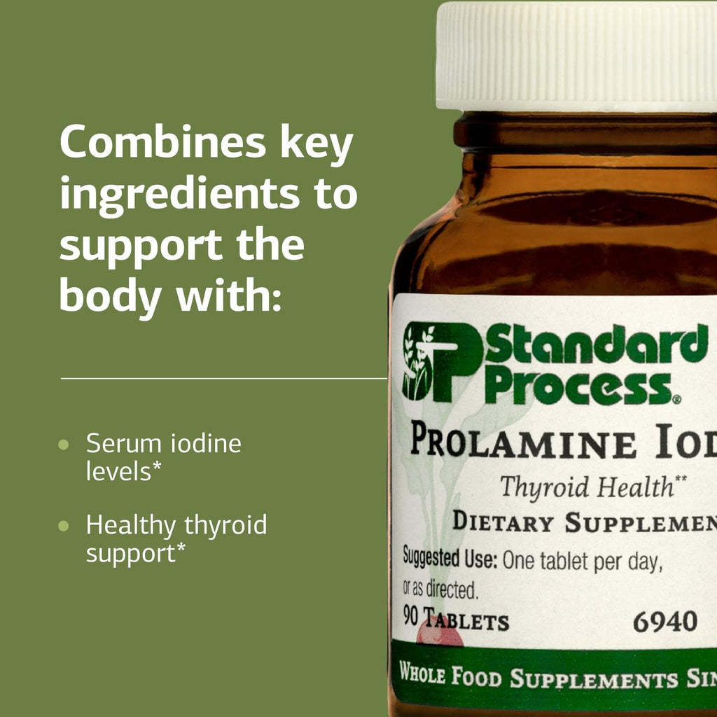 Standard Process Prolamine Iodine – Thyroid Health Supplement (90 Tablets)