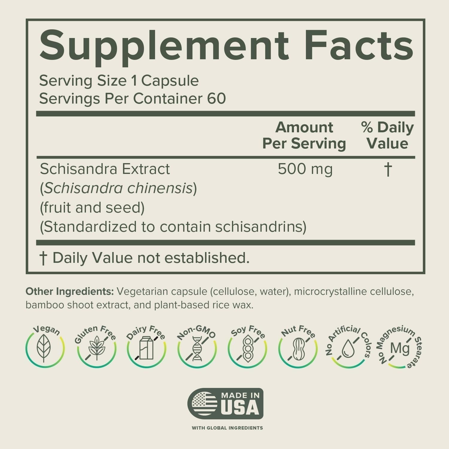 Prominent Nutrition Schisandra Berry Extract – 500 mg Standardized Schisandrins, Pure Schisandra Chinensis, 2 Pack