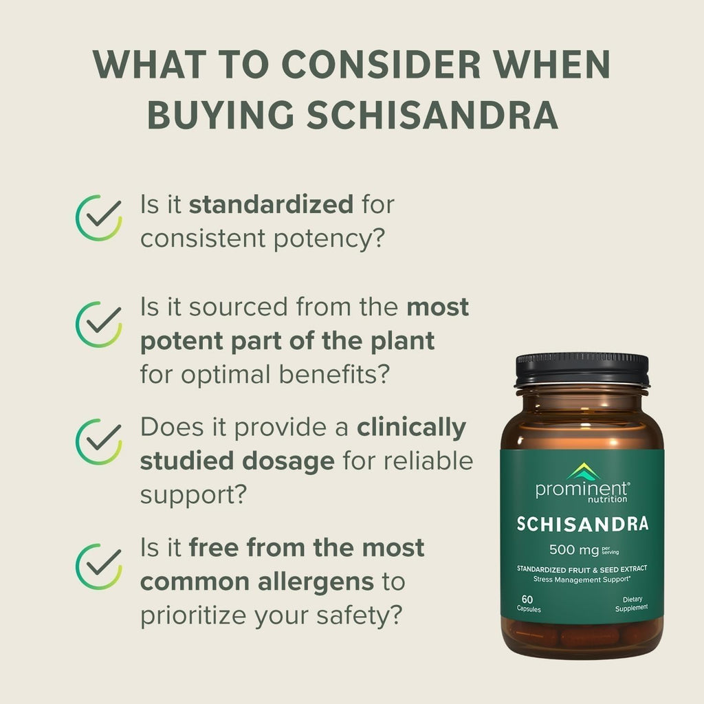 Prominent Nutrition Schisandra Berry Extract – 500 mg Standardized Schisandrins, Pure Schisandra Chinensis, 2 Pack