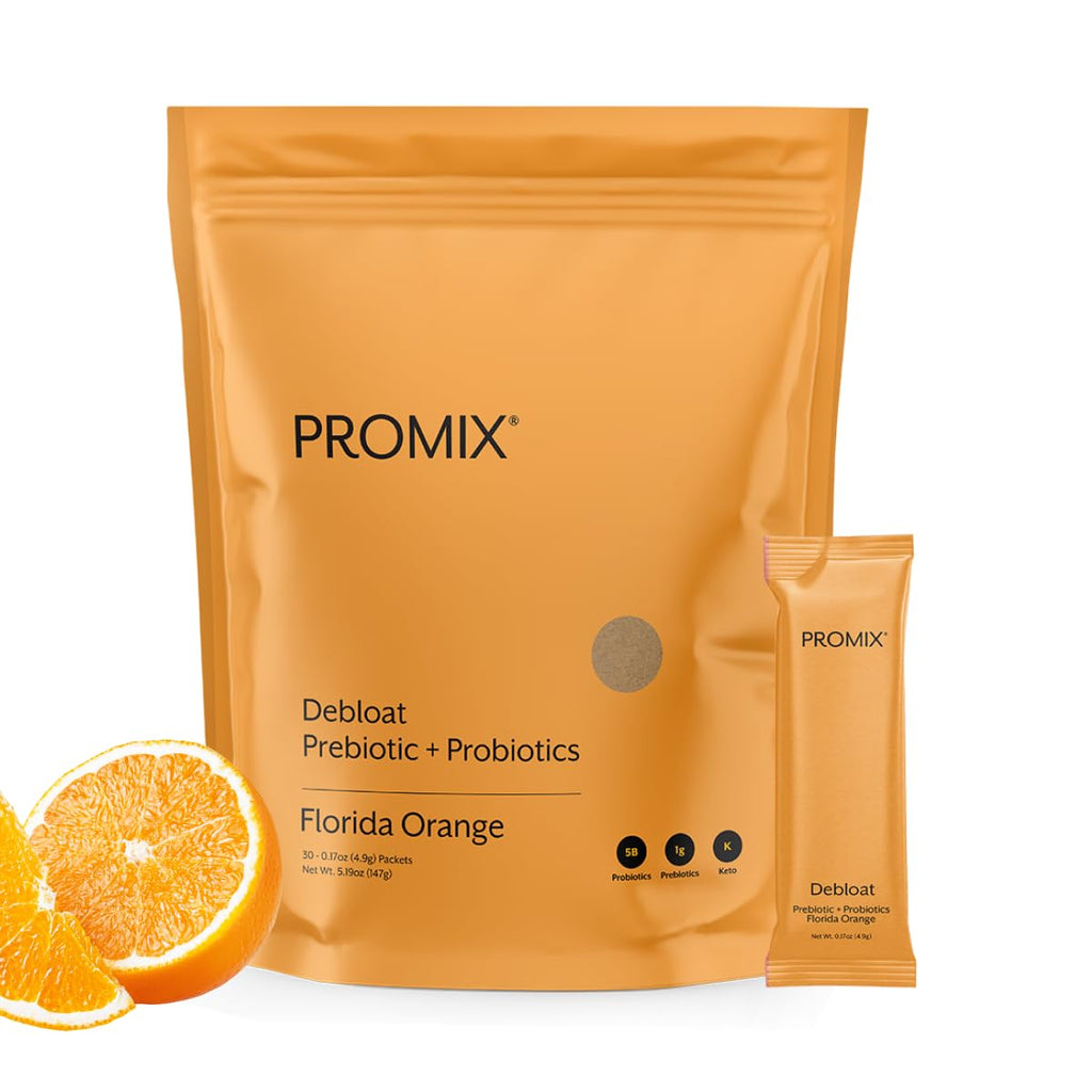 ProMix Nutrition Debloat Prebiotics & Probiotics with Baobab – Vitamin C Rich, Bloating Relief, Immune Support – Orange – 30 Servings (Pack of 30)