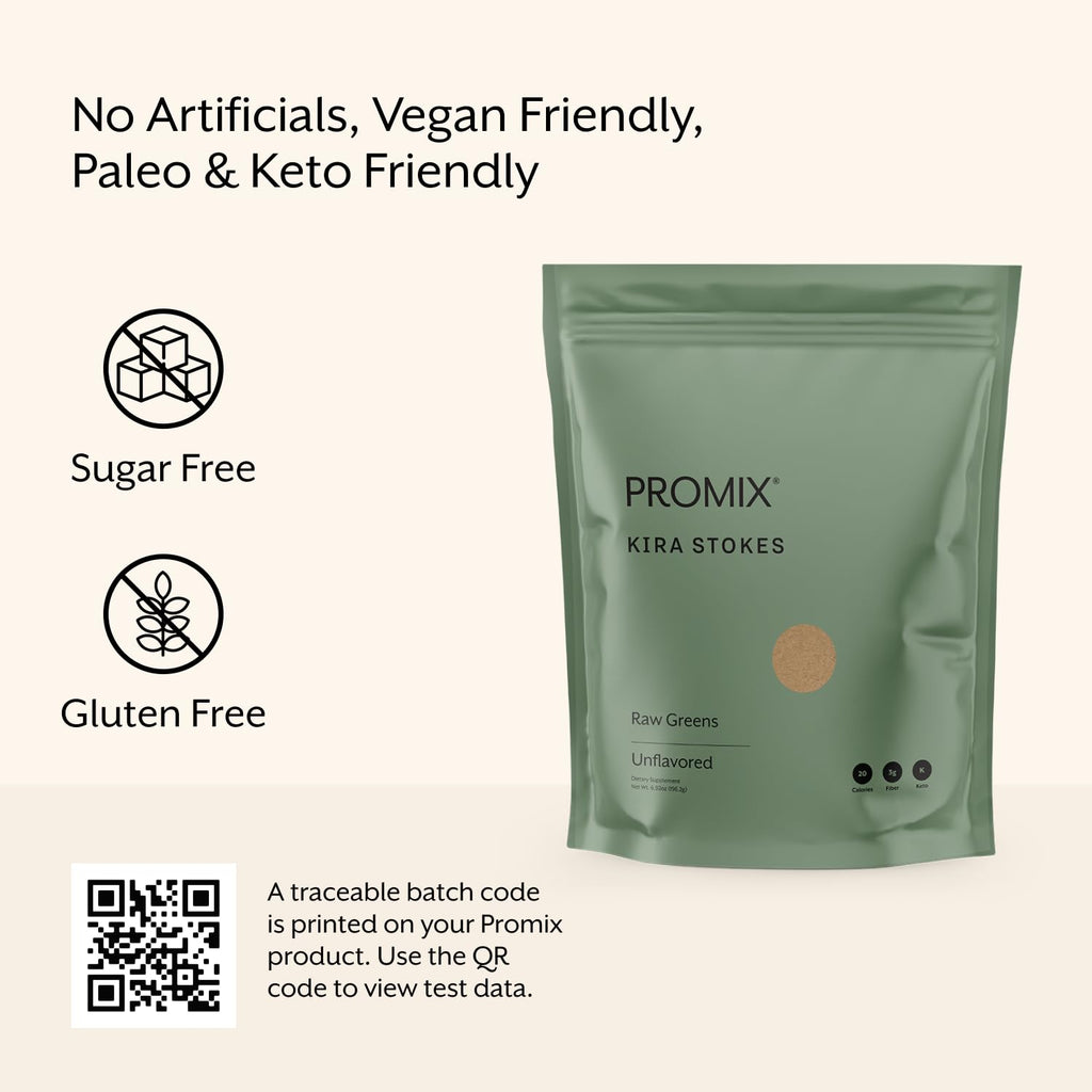 ProMix Nutrition Raw Greens Superfood Blend - Sprouted Alfalfa, Wheatgrass, Ashwagandha & Rhodiola - 30 Servings