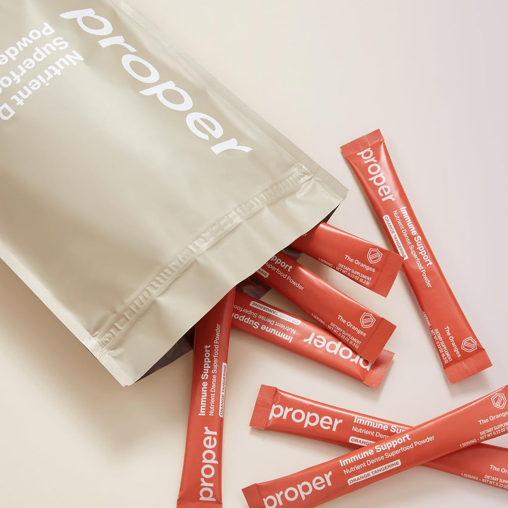 Proper Orange Immune Support – Orange Tangerine Drink Mix with Elderberry, Vitamin C, Zinc & Probiotics