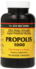 Propolis-Raw Unprocessed 1000mg Y.S. Organic Bee Farms 2 Pack | 180 Capsules