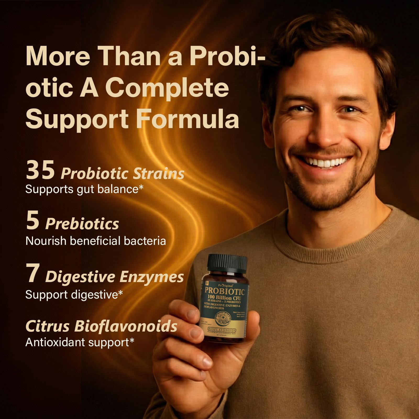 Proriginal Probiotics with Prebiotics — 100 Billion CFU, 35 Strains, Vegan, Non-GMO, 120 Capsules