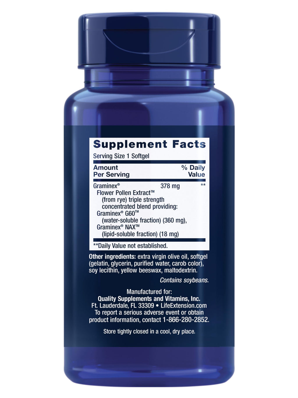 Life Extension ProstaPollen Triple Strength – Prostate Health, Gluten Free, 30 Softgels