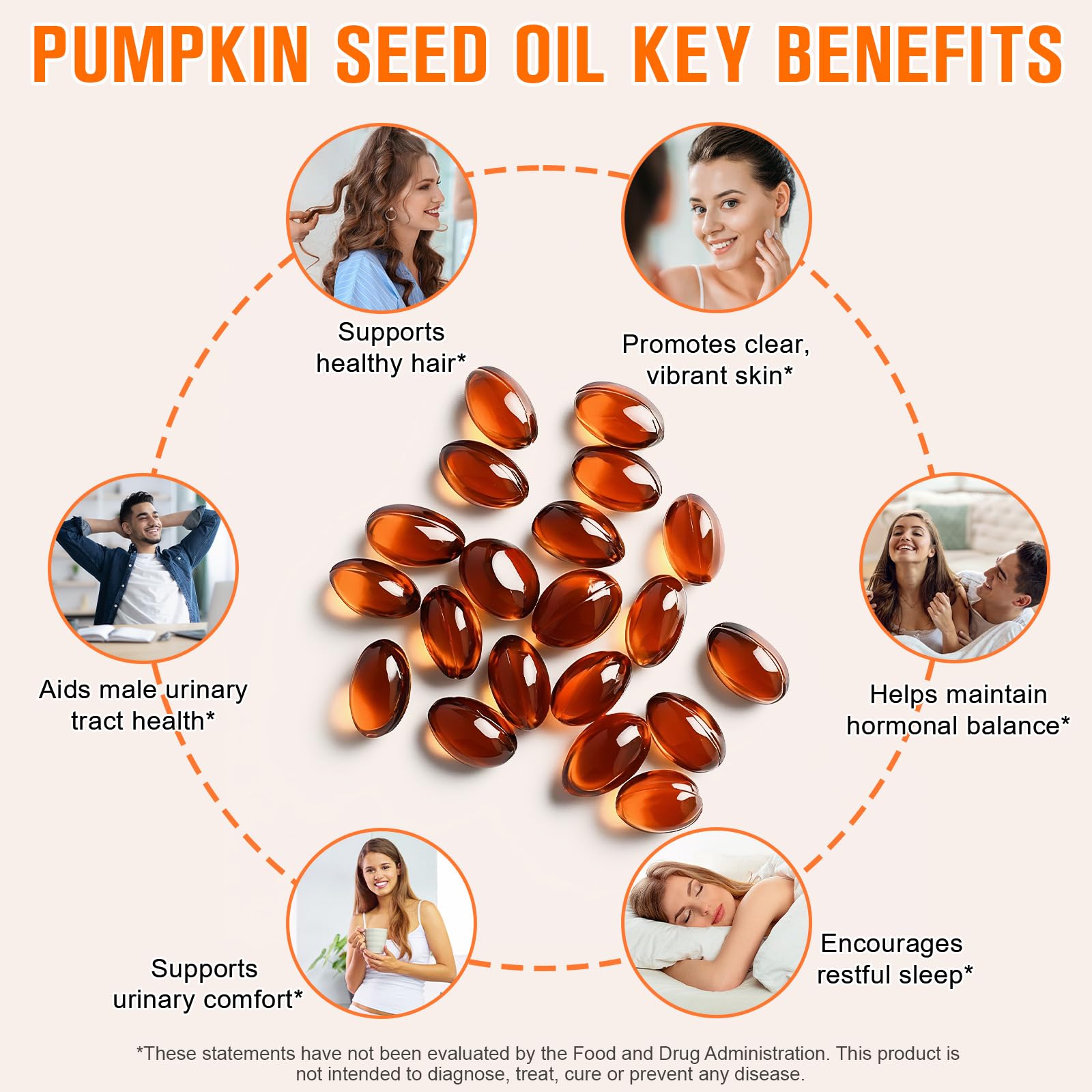 Pumpkin Seed Oil with Saw Palmetto – 1000mg per Serving, 300 Softgels | Hair, Prostate & Urinary Health | Cold Pressed, Non-GMO