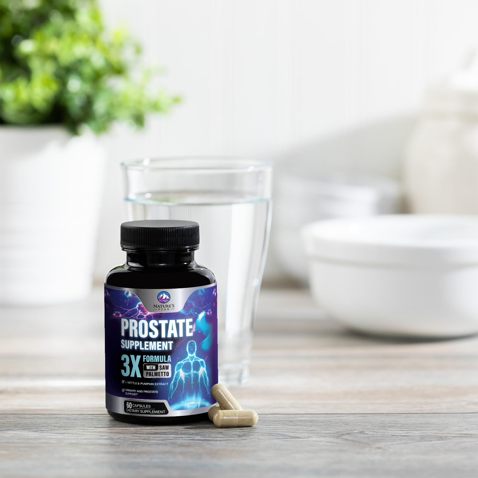Prostate Health Supplements for Men 1000mg - 3x Strength | Saw Palmetto, Nettle & Pumpkin Seed