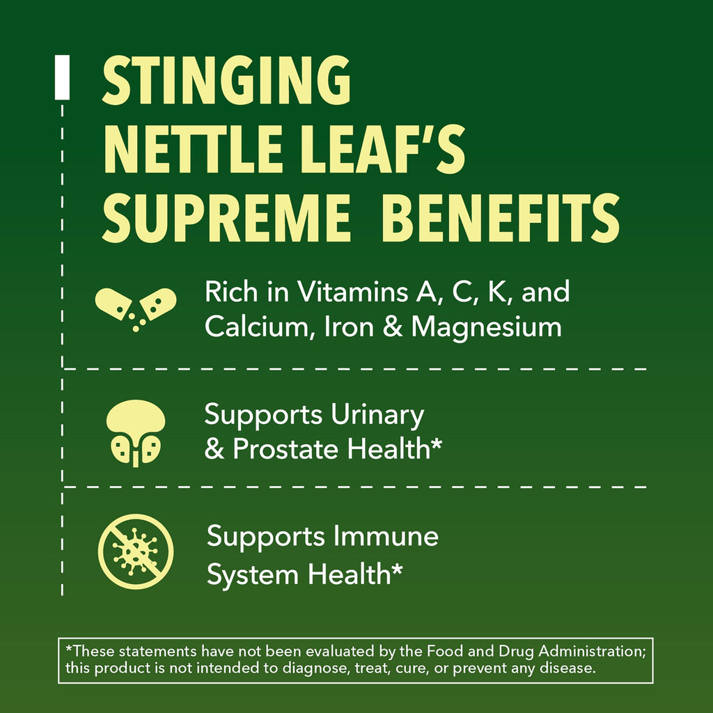 Stinging Nettle Leaf Extract Liquid Drops – Organic Immune Support & Prostate Health (1 oz)