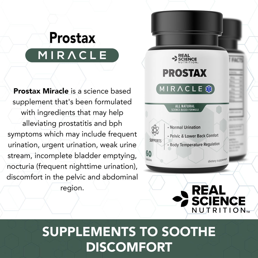 Real Science Nutrition Prostax Miracle – Natural Bladder & Kidney Health for Men