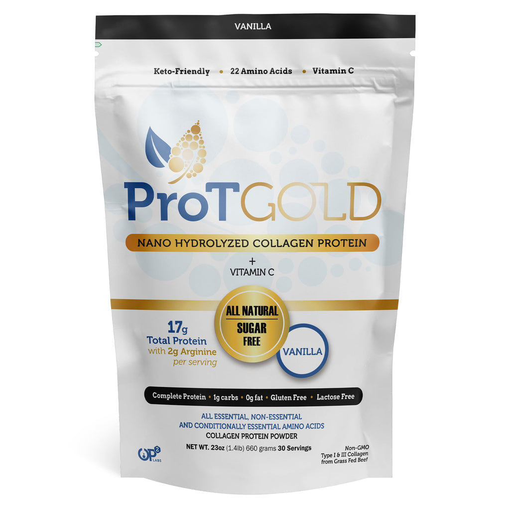 ProT Gold Collagen Protein Powder Vanilla, 23 oz | 30 Servings, 17g Protein, Gluten Free