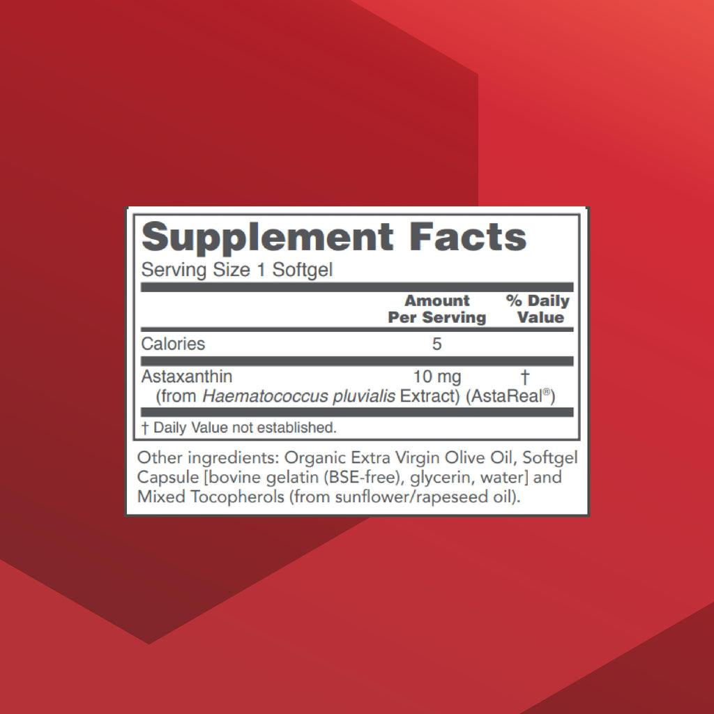 Protocol Astaxanthin 10mg Softgels – Supports Cellular Health* – Non-GMO & Dairy Free – 60 Softgels