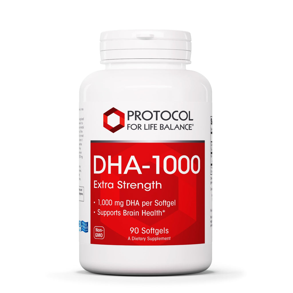 Protocol DHA-1,000 Extra Strength DHA 1,000mg Fish Oil – Brain Health & Support | Easy Digestion | Non-GMO & Halal | 90 Softgels