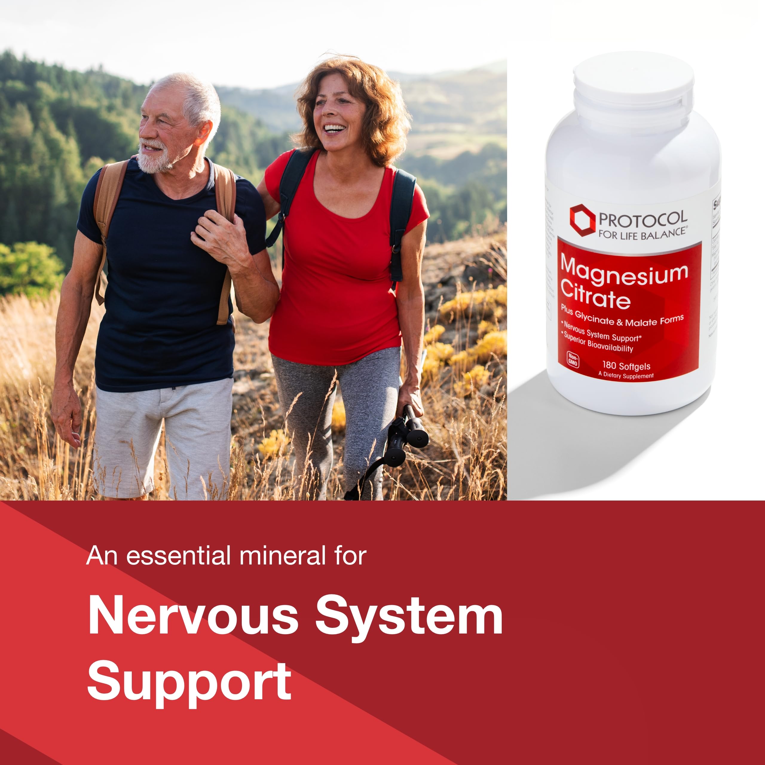 Magnesium Citrate Plus Glycinate & Malate — 400 mg Mg per Serving | 180 Softgels