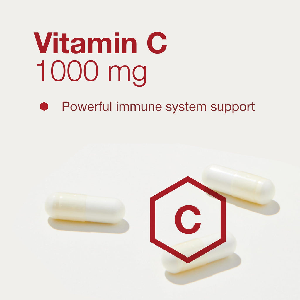 PROTOCOL FOR LIFE BALANCE C-1000 + Zinc-15 - Vitamin C & Zinc Bisglycinate - Immune Support Supplement - Antioxidants Supplement - with Ascorbic Acid - 120 Veg Capsules