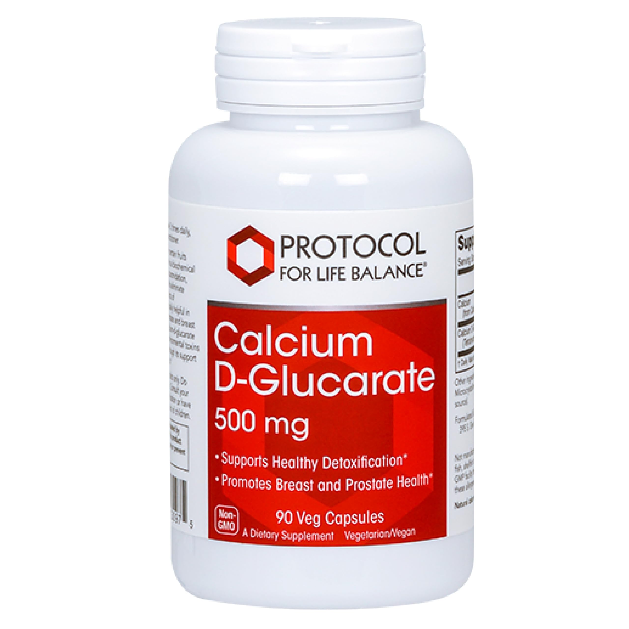 Calcium D-Glucarate 500mg Detox Support – Non-GMO, Dairy Free | Protocol for Life Balance