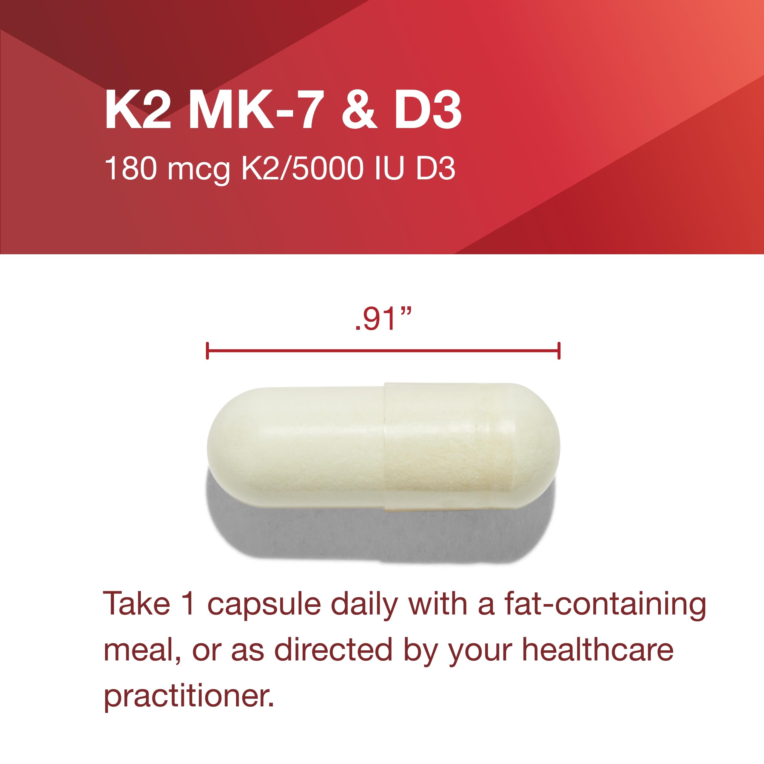 Protocol For Life Balance K2 MK-7 & D3 – Bone Health & Vascular Support, 60 Veg Capsules