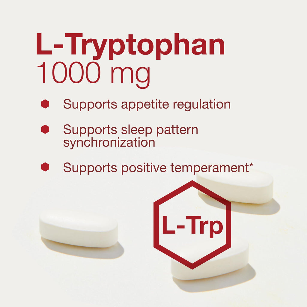 L-Tryptophan 1000mg - Sleep Support by Protocol for Life Balance (60 Tabs)