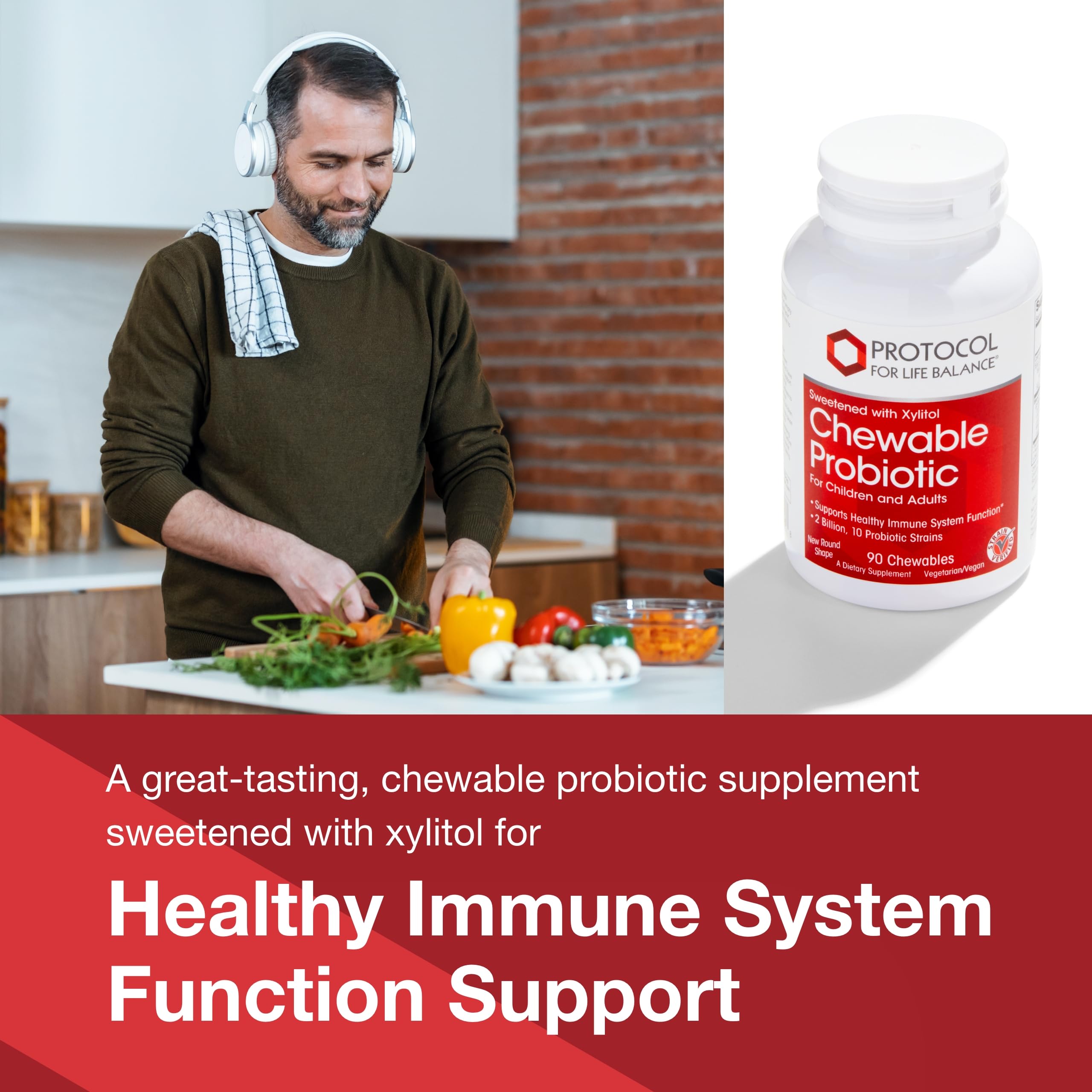 Probiotic Chewables 2B CFU - Digestive Immune Support | Halal & Vegan