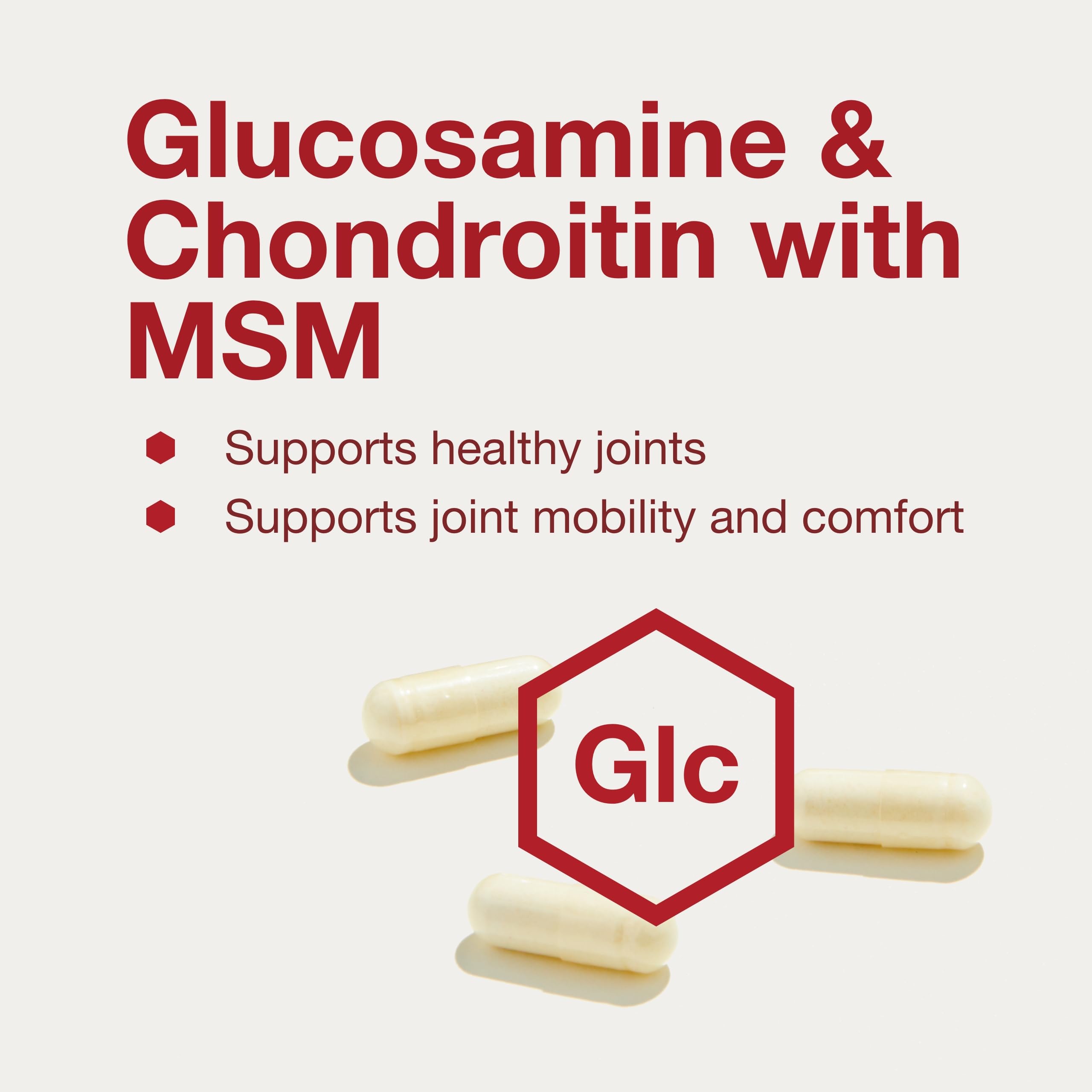 Protocol Glucosamine & Chondroitin with MSM - Joint Support* - 90 Veg Caps - Non-GMO & Dairy Free