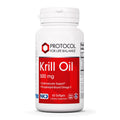 Protocol Krill Oil 500mg - Krill Oil Supplement with DHA & EPA - Astaxanthin - 60 Softgels - Non-GMO & Halal