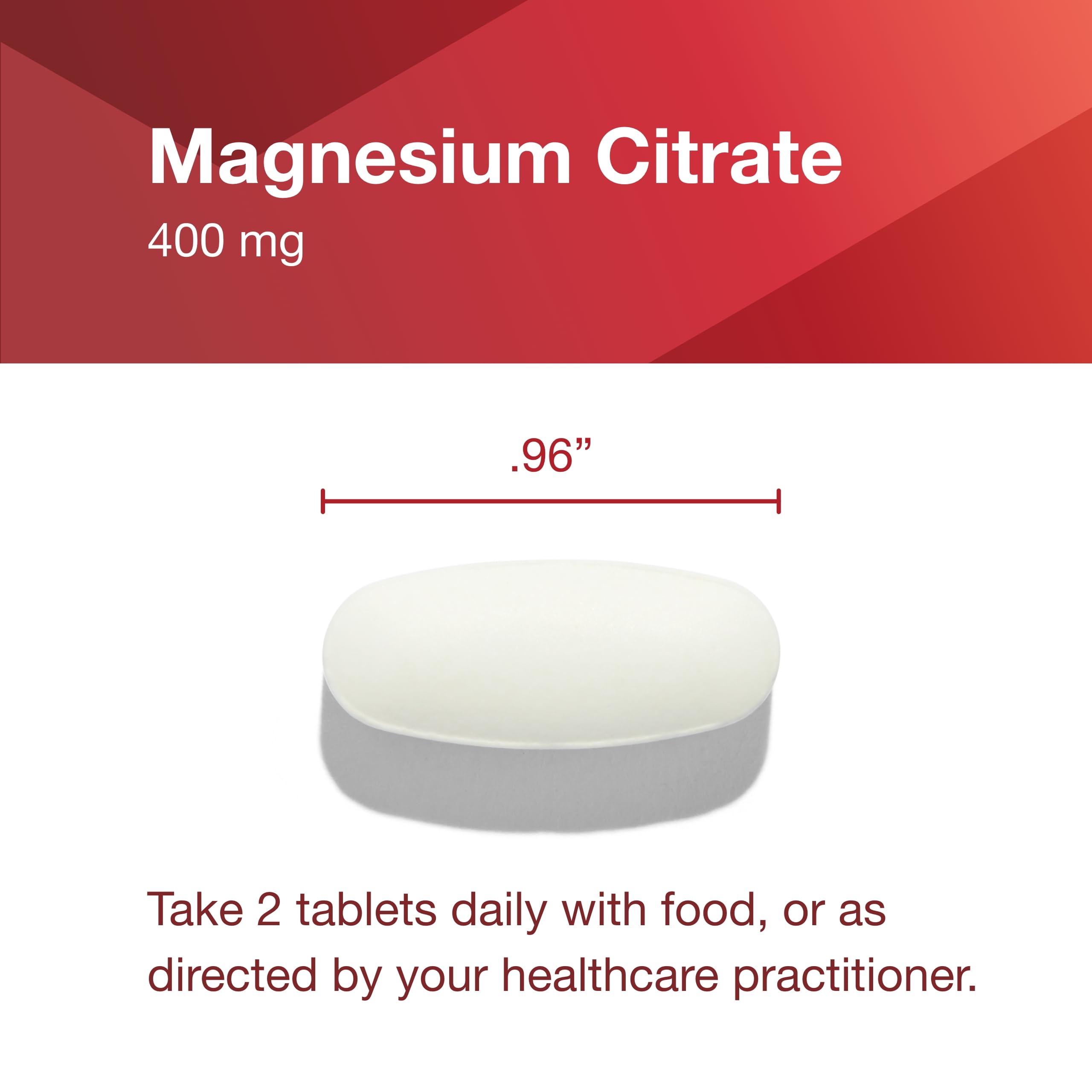 Magnesium Citrate 400mg – Heart Health & Bone Support | Protocol for Life Balance | 100 Tabs