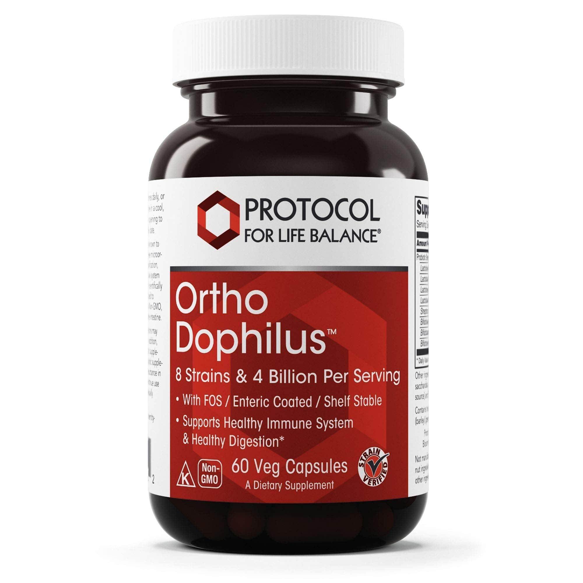 Protocol for Life Balance Ortho Dophilus – 8 Strains, 4 Billion CFU, 60 Veg Capsules