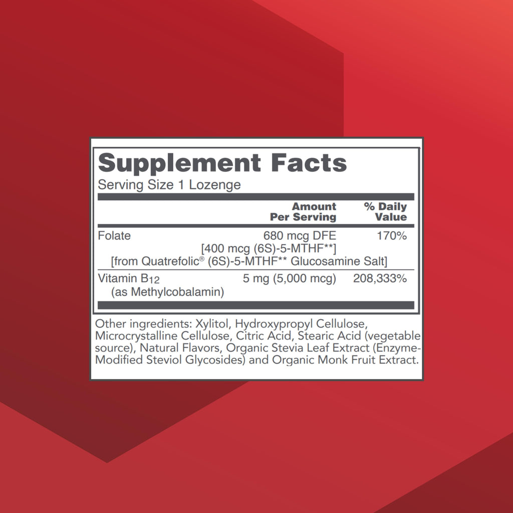 Protocol Methyl B12 5,000mcg – Vitamin B12 for Homocysteine Metabolism | Brain & Nervous System Support | Kosher, Halal & Vegan | 60 Lozenges