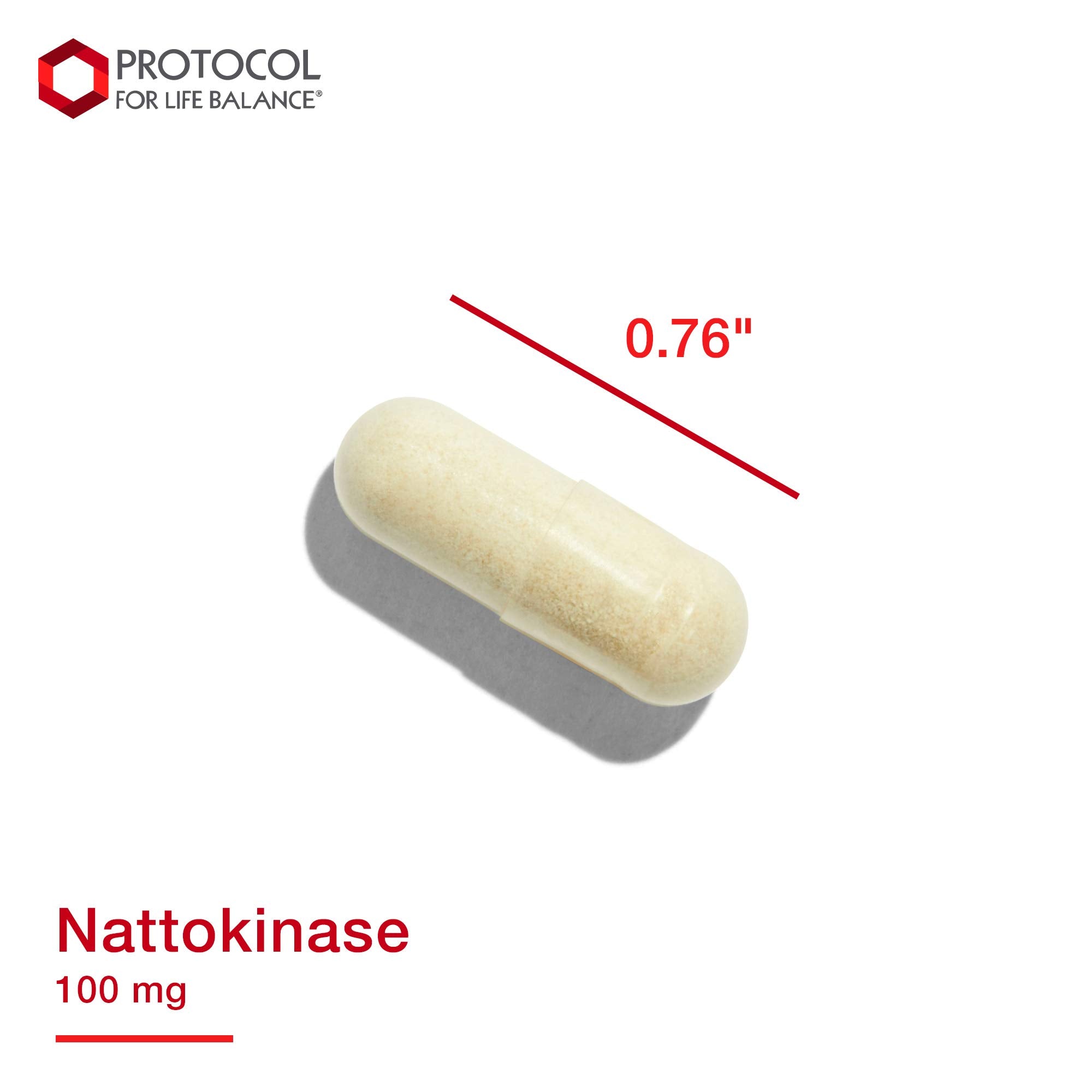 Protocol Nattokinase - 100mg Nattokinase Supplement - for Heart Health & Blood Circulation* - Kosher & Dairy Free - 60 Veg Caps