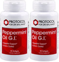 Protocol Peppermint G.I. - Digestive Health Support* | Enteric-Coated with Peppermint, Ginger & Fennel Oils | Dairy Free & Halal | 90 Softgels (Pack of 2)