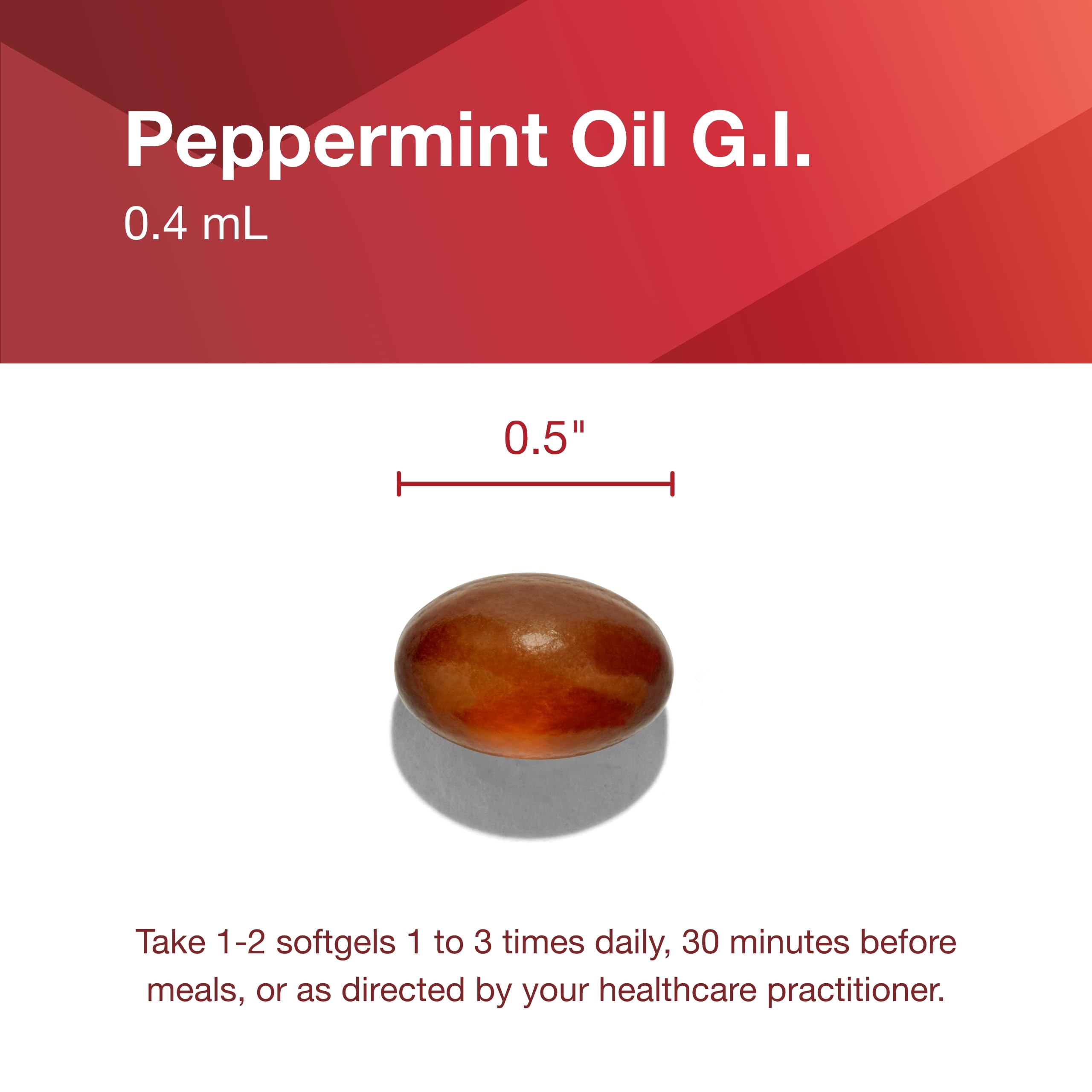 Protocol Peppermint G.I. - Digestive Health Support* | Enteric-Coated with Peppermint, Ginger & Fennel Oils | Dairy Free & Halal | 90 Softgels (Pack of 2)