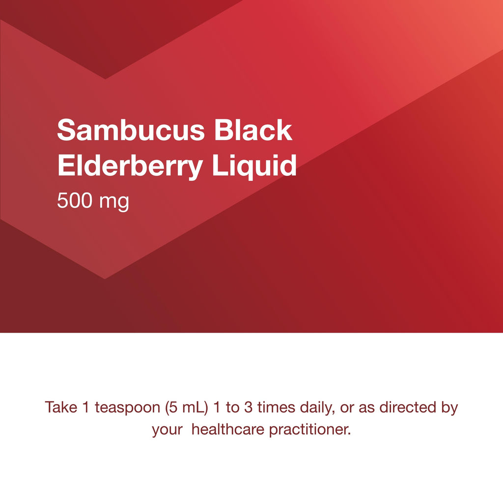 Protocol Sambucus Black Elderberry Liquid - 500 mg - Non-GMO, Kosher & Vegan | 8 fl oz