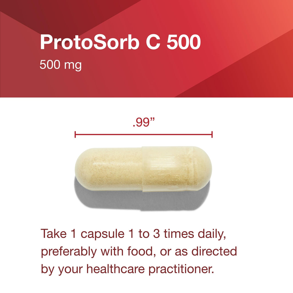 Protocol Protosorb C 500 - Highly Absorbable Vitamin C - for Immune System & Bone Health Supplement* - with Alpha-Lipoic Acid - Buffered, Non-Acidic Vitamin C - 100 Veg Caps