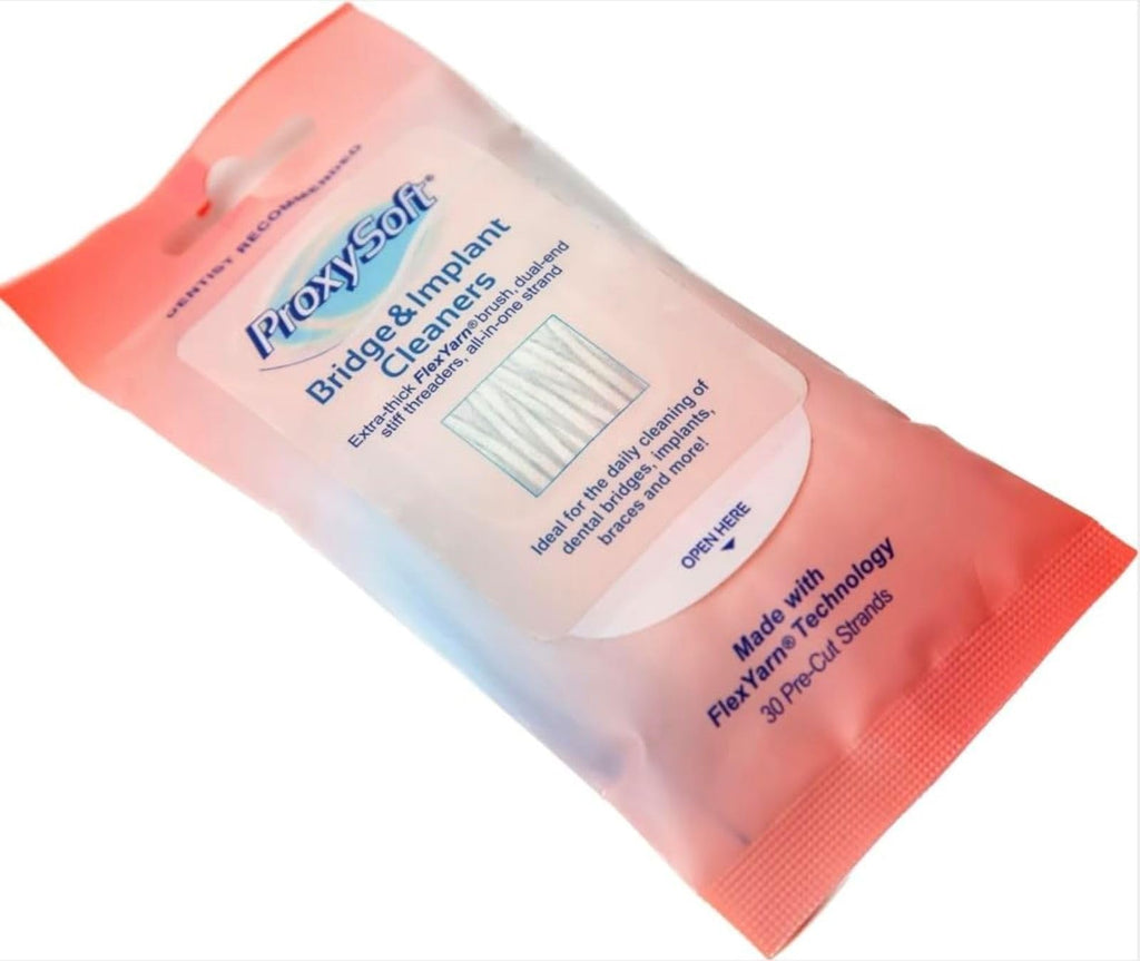 Dental Floss for Bridges & Implants – ProxySoft Threaders (30 Strands)