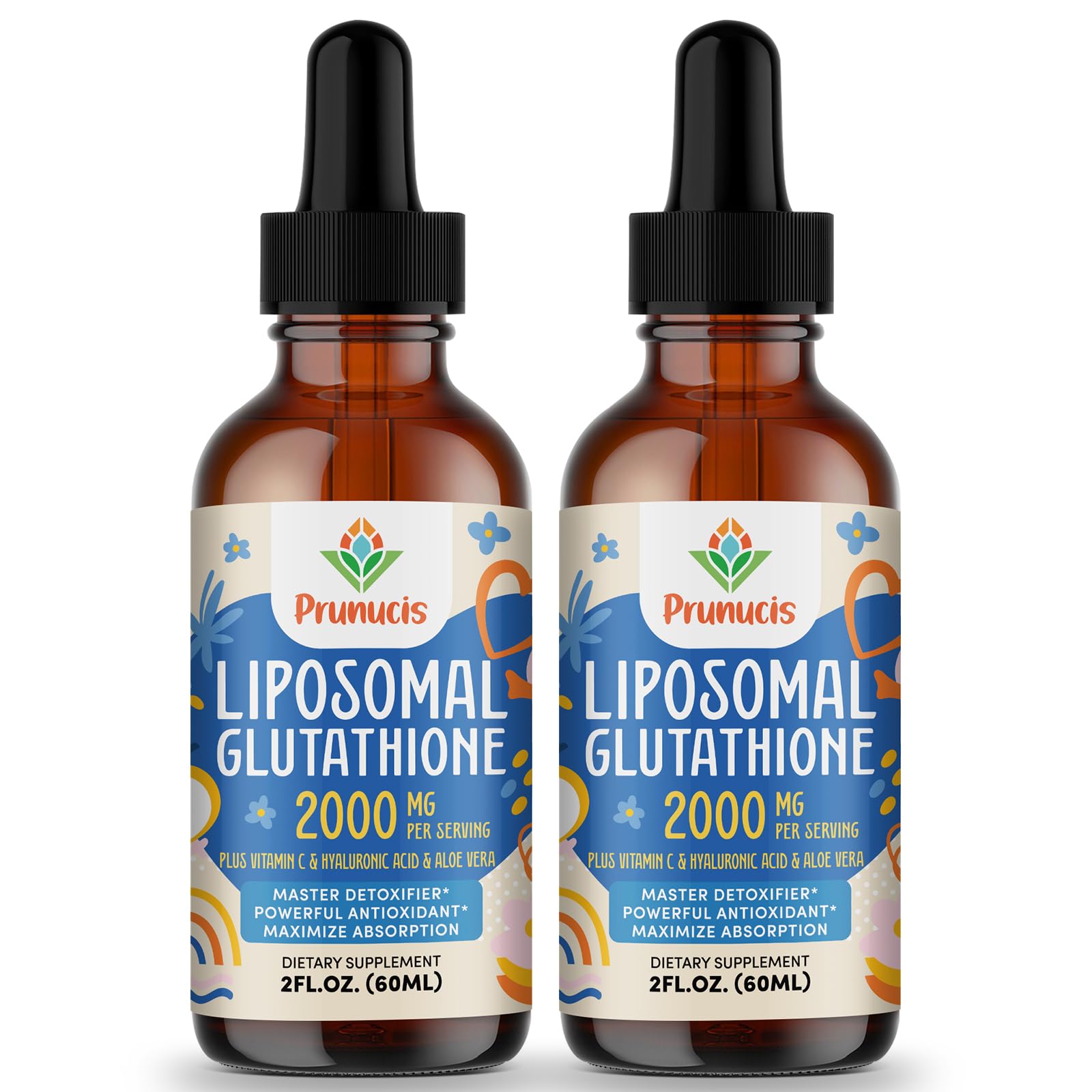 Prunucis 2000MG Liposomal Glutathione Liquid – 98% Absorption, Vegan, 4 oz