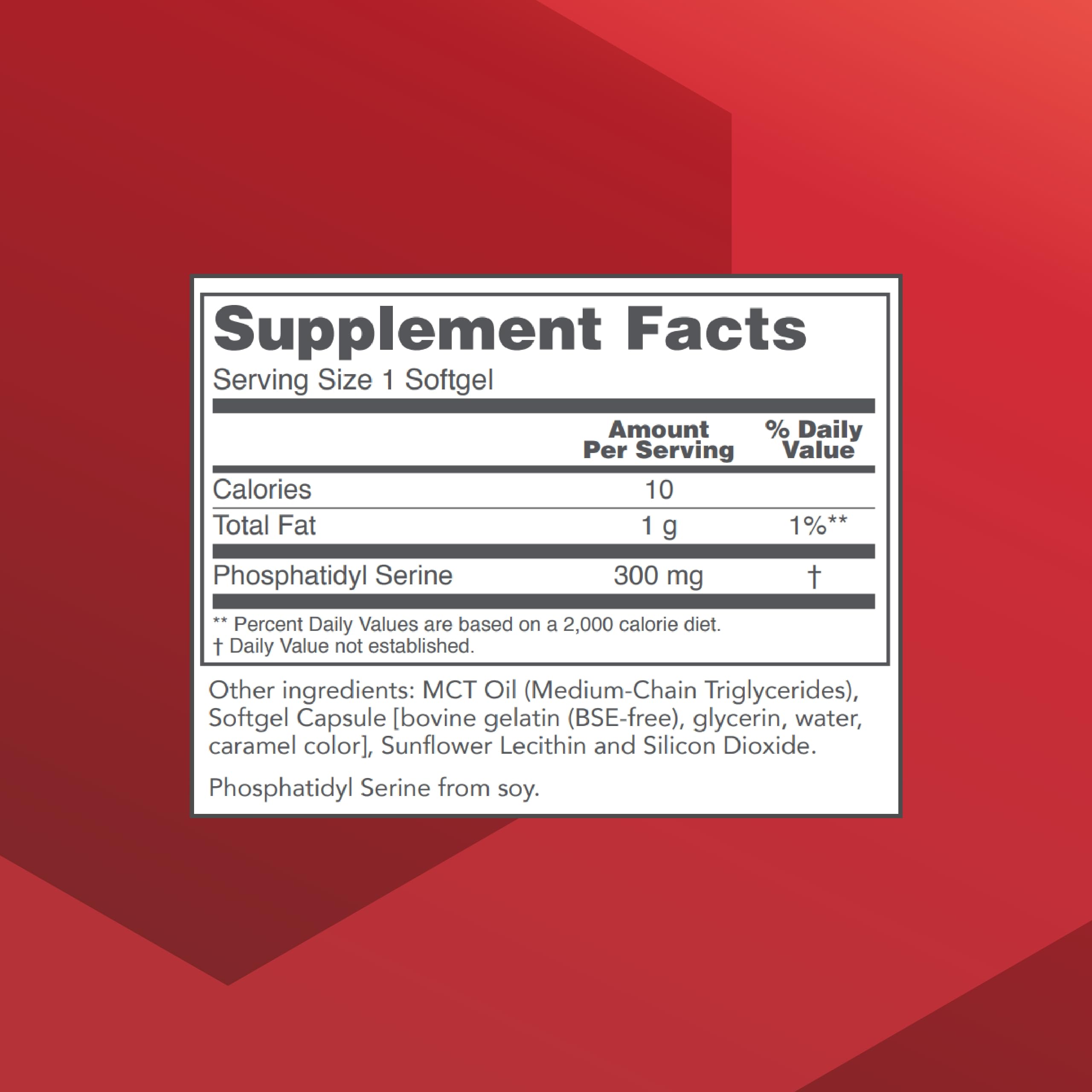 Protocol Phosphatidylserine 300mg – Brain Function & Memory Support | 50 Softgels