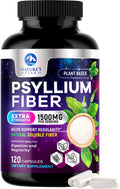 Psyllium Husk Fiber 1500mg – Vegan Prebiotic, Sugar-Free & Gluten-Free | 120 Capsules