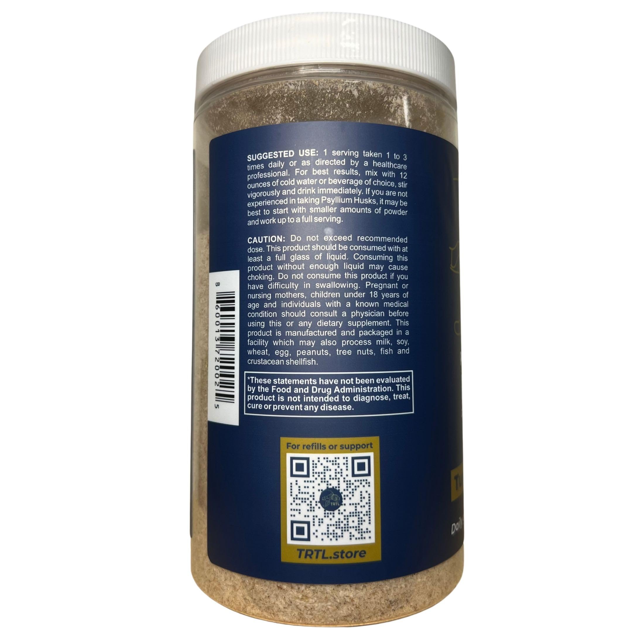 Psyllium Husk Powder – Sugar-Free and Unflavored | 6g Fiber per Serving