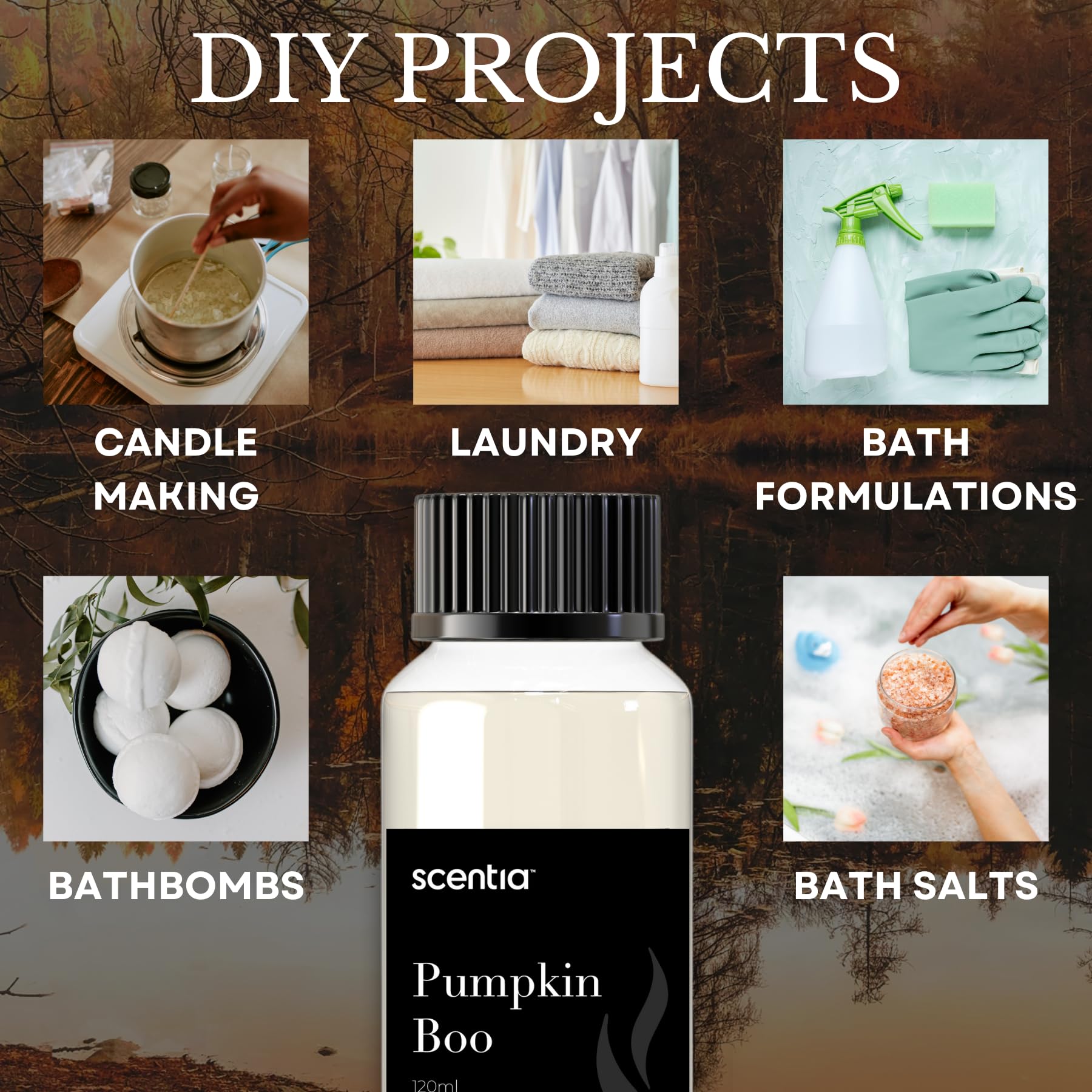 Pumpkin Boo Essential Oil – 120ml Premium Fall Fragrance for Diffusers, Candles & DIY