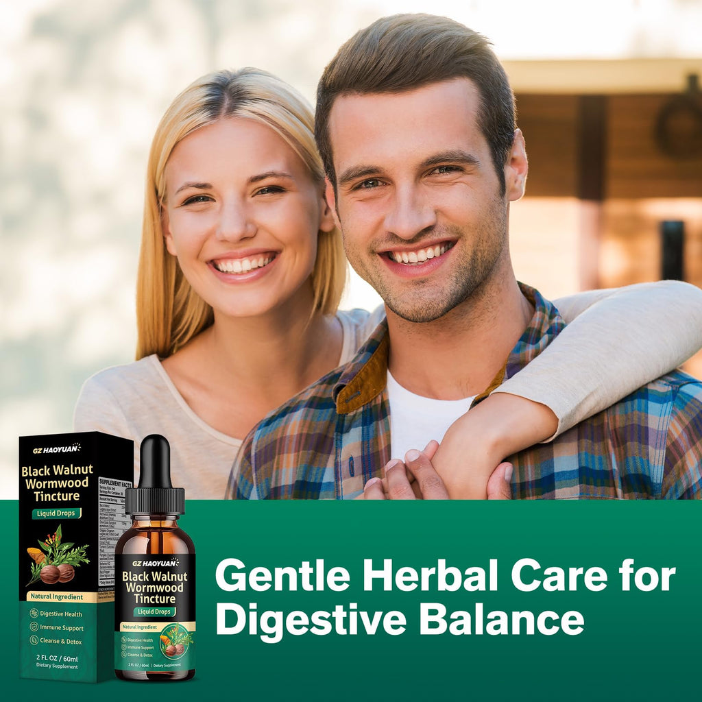 Black Walnut Wormwood Tincture for Gut Health – Gentle Digestive Support (2 oz)