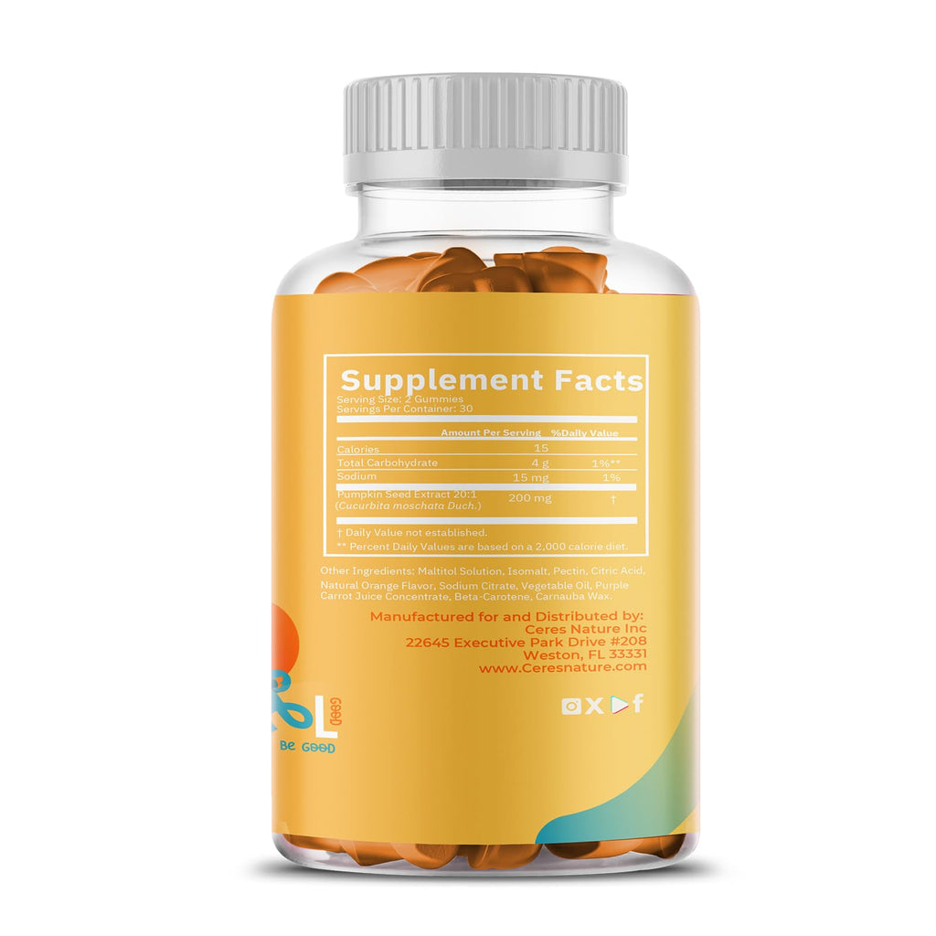 Pumpkin Seed Oil Gummies 4000 mg – Hair, Skin & Prostate Support | Sugar-Free