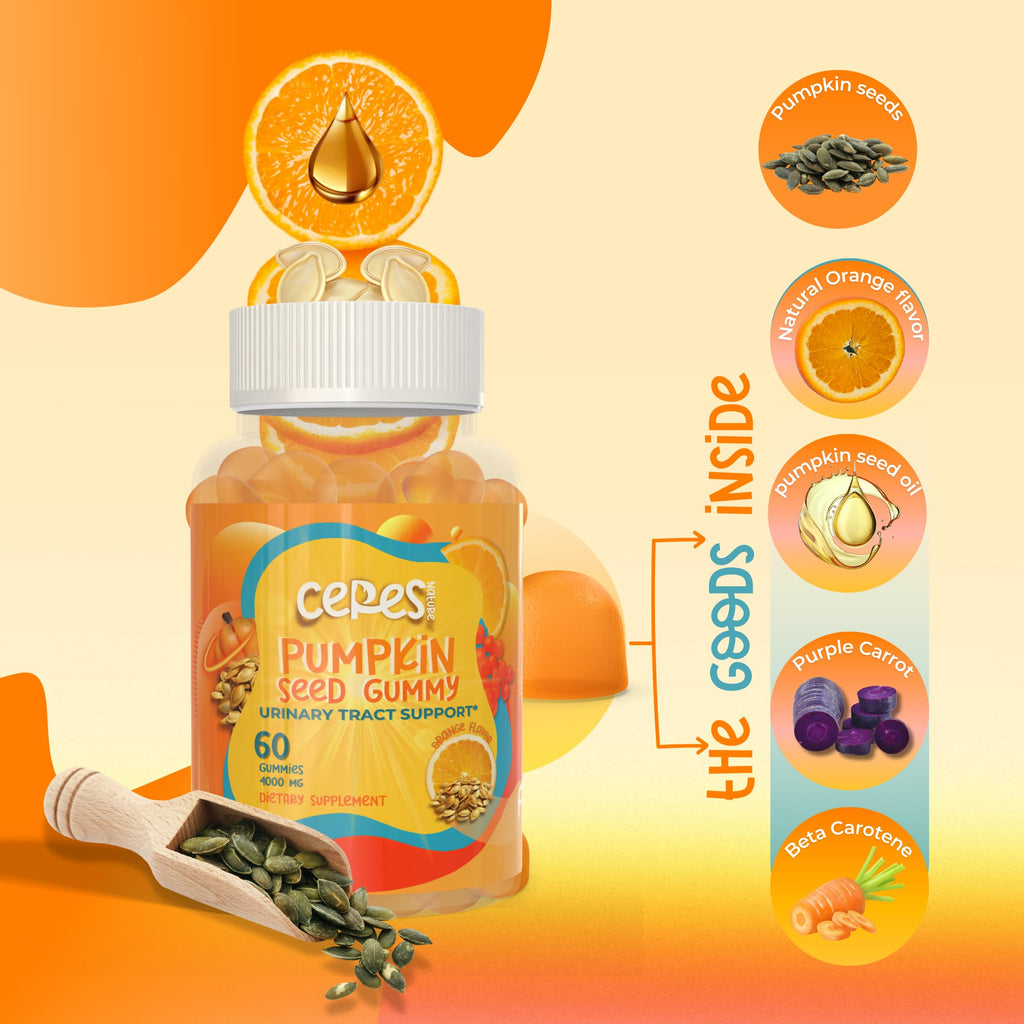 Pumpkin Seed Oil Gummies 4000 mg – Hair, Skin & Prostate Support | Sugar-Free
