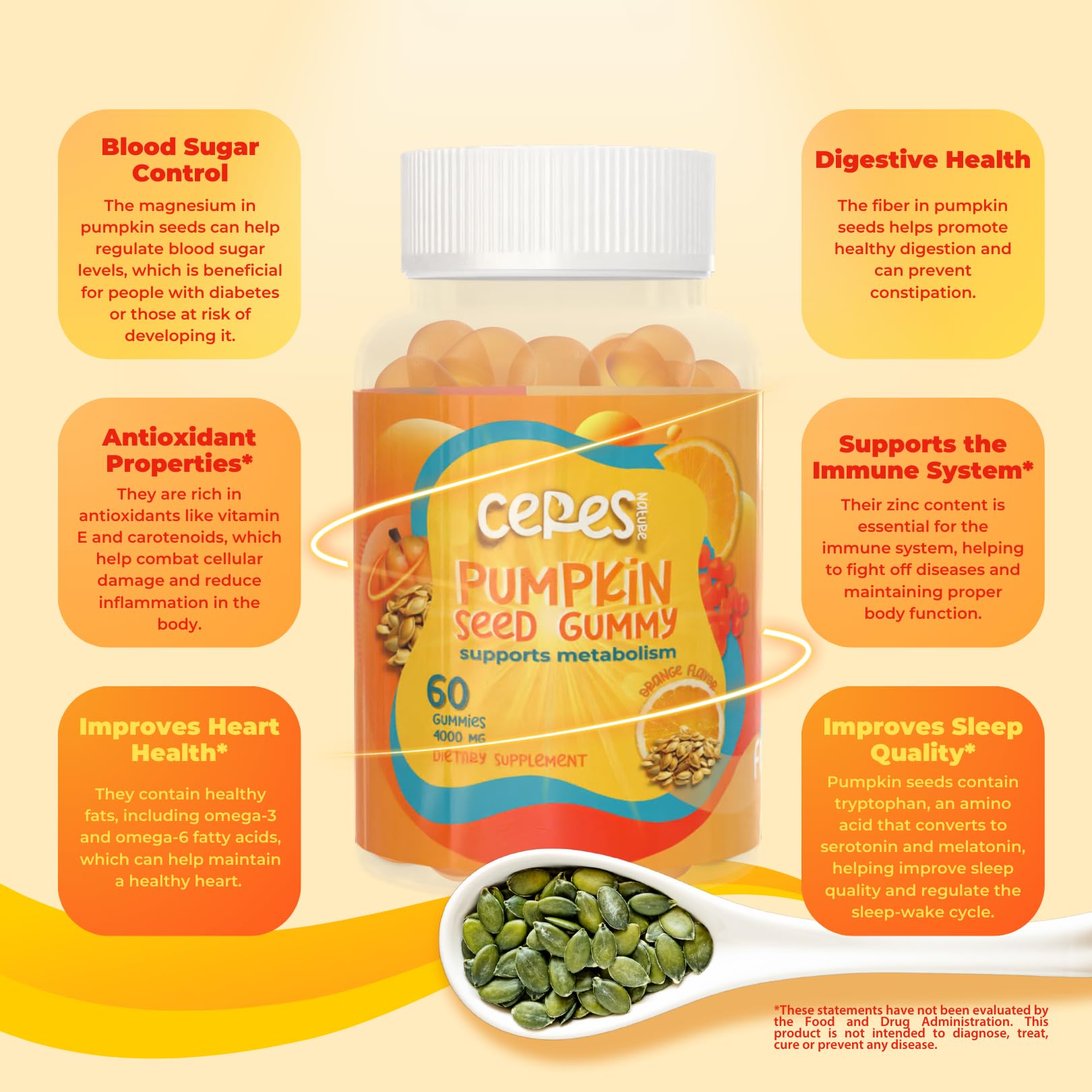 Pumpkin Seed Oil Gummies 4000mg – Hair Growth, Prostate & Urinary Health, Sugar-Free