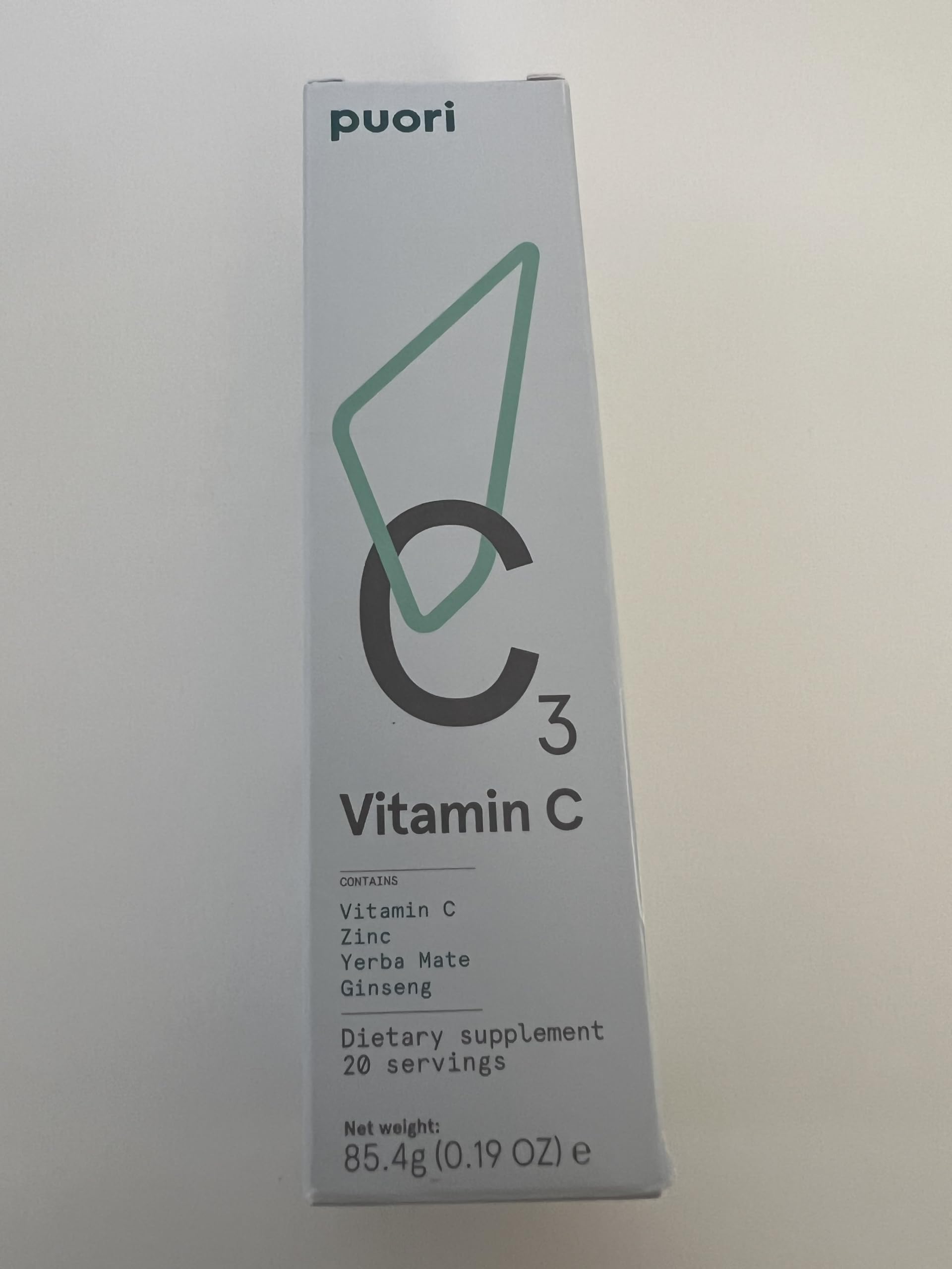 Puori C3 Vitamin C Supplement for Immune Support & Antioxidants – 20 Servings x 2 Packs | Vitamin C, Zinc, Yerba Mate, Ginseng