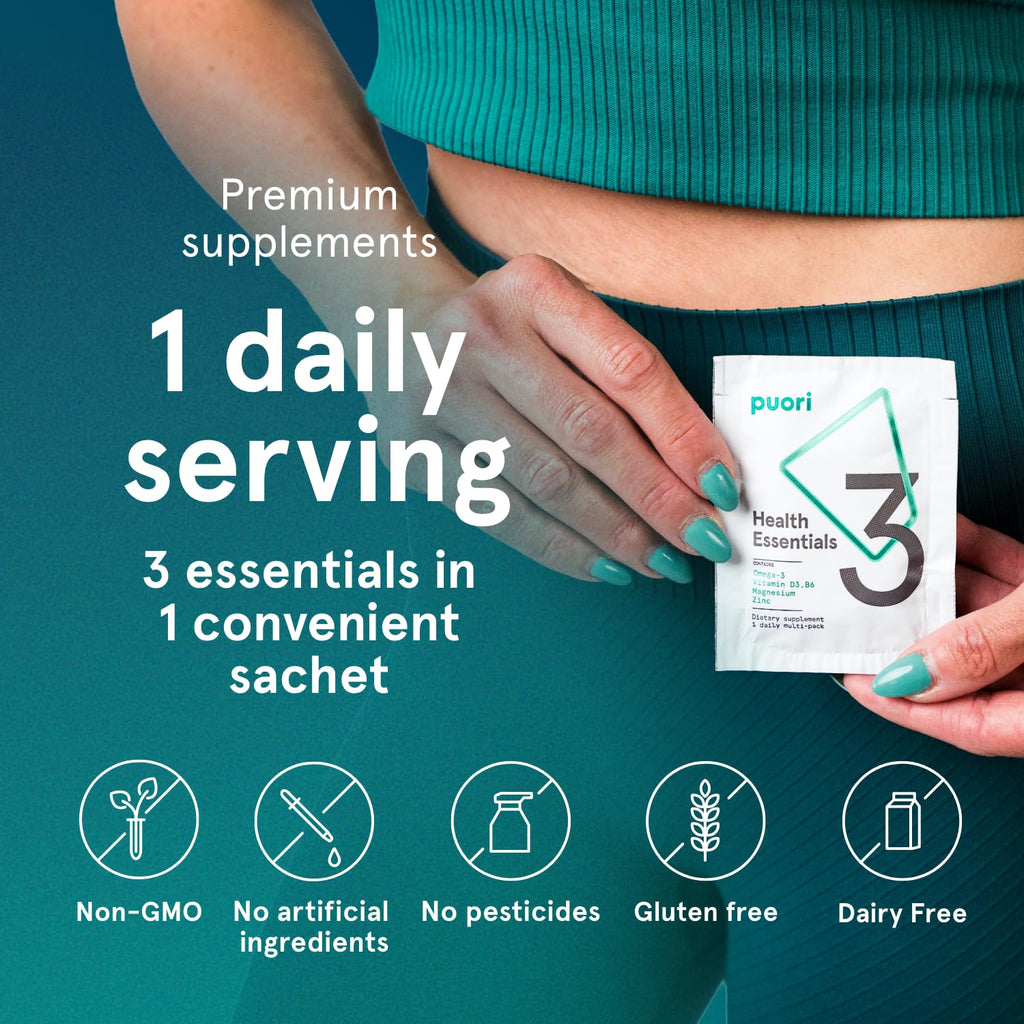 Puori P3 Health Essentials: Multivitamins for Men & Women – 30 Servings