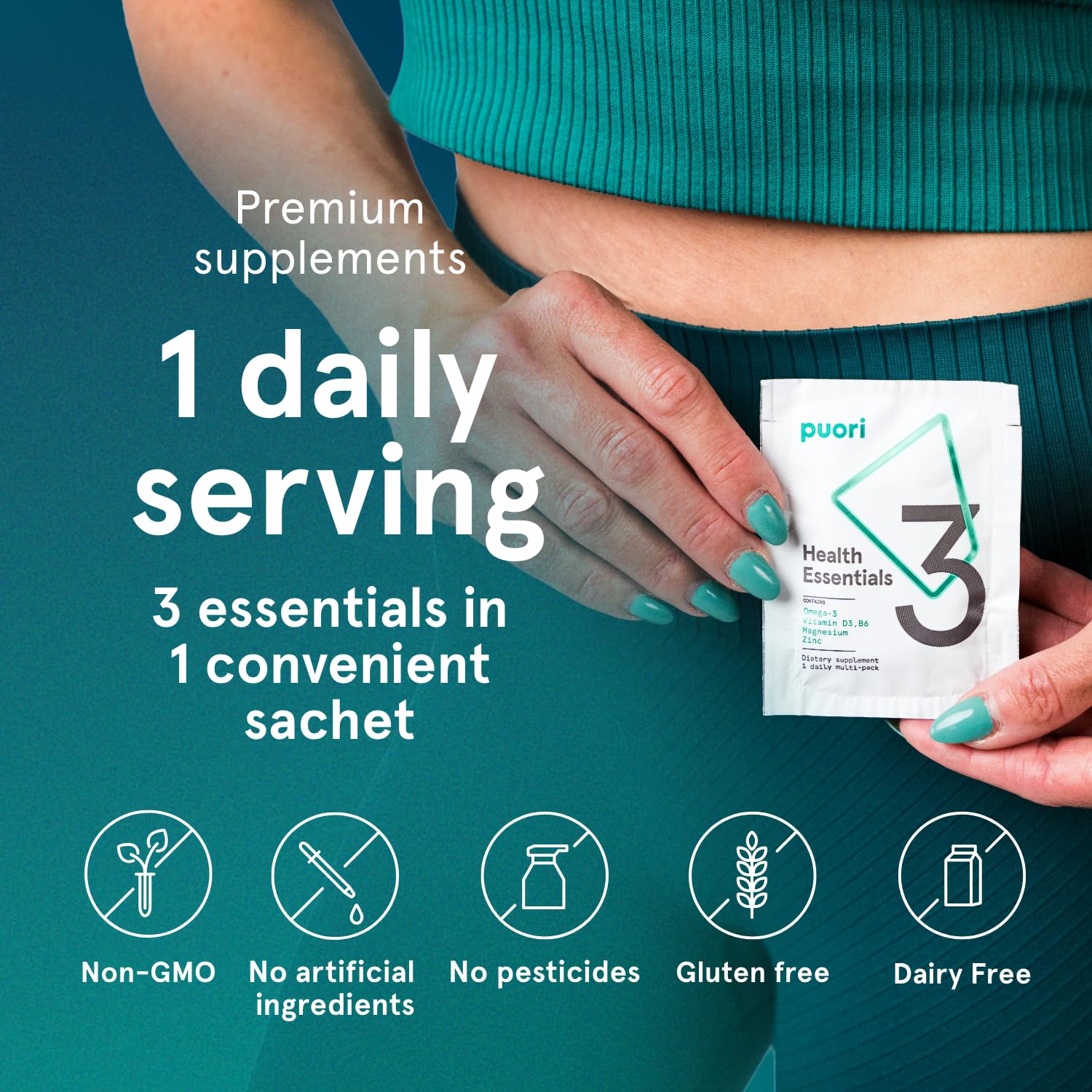 Puori P3 Health Essentials: Multivitamins for Men & Women – 30 Servings